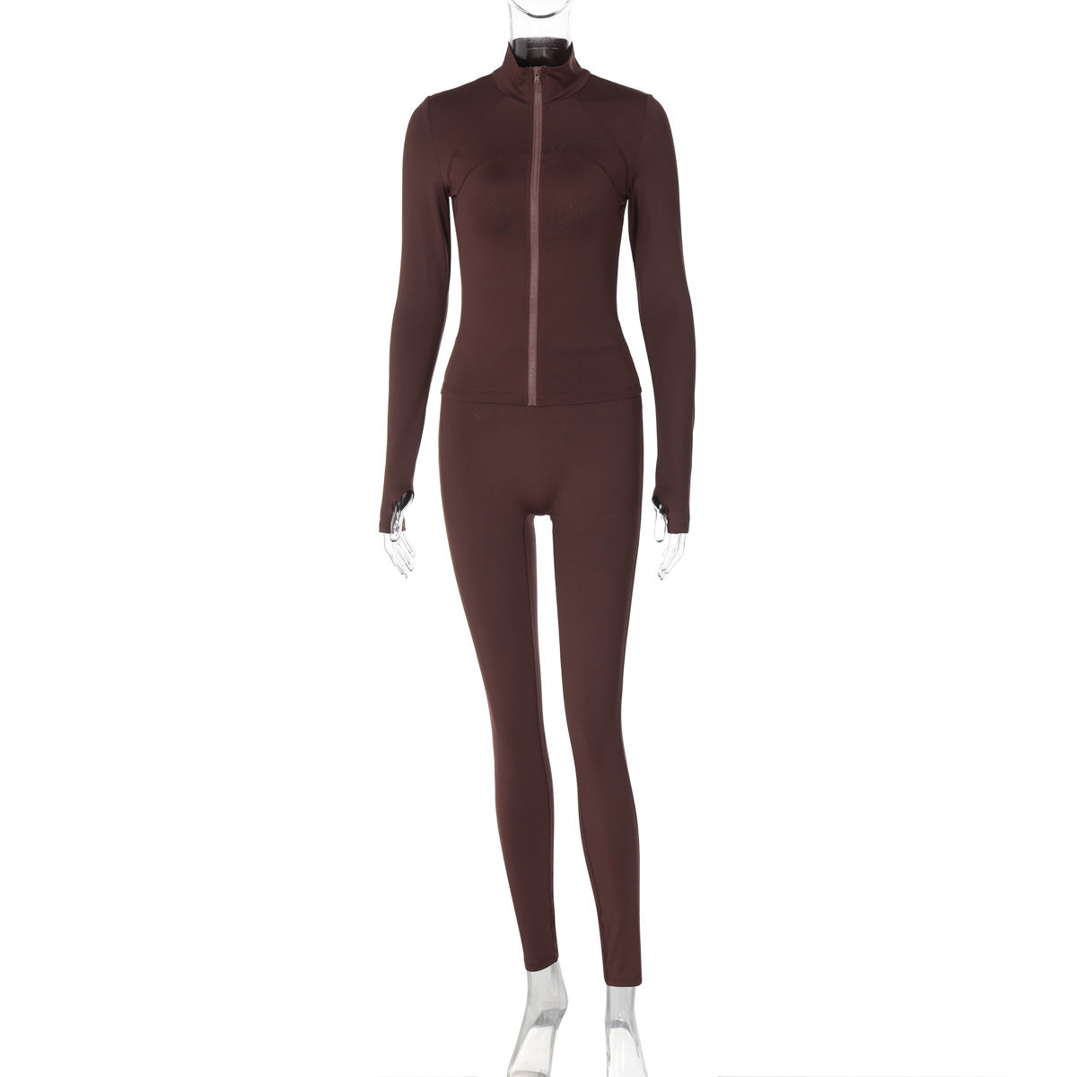 Ensemble de sport moulant pour femme avec fermeture éclair de berg-feldt