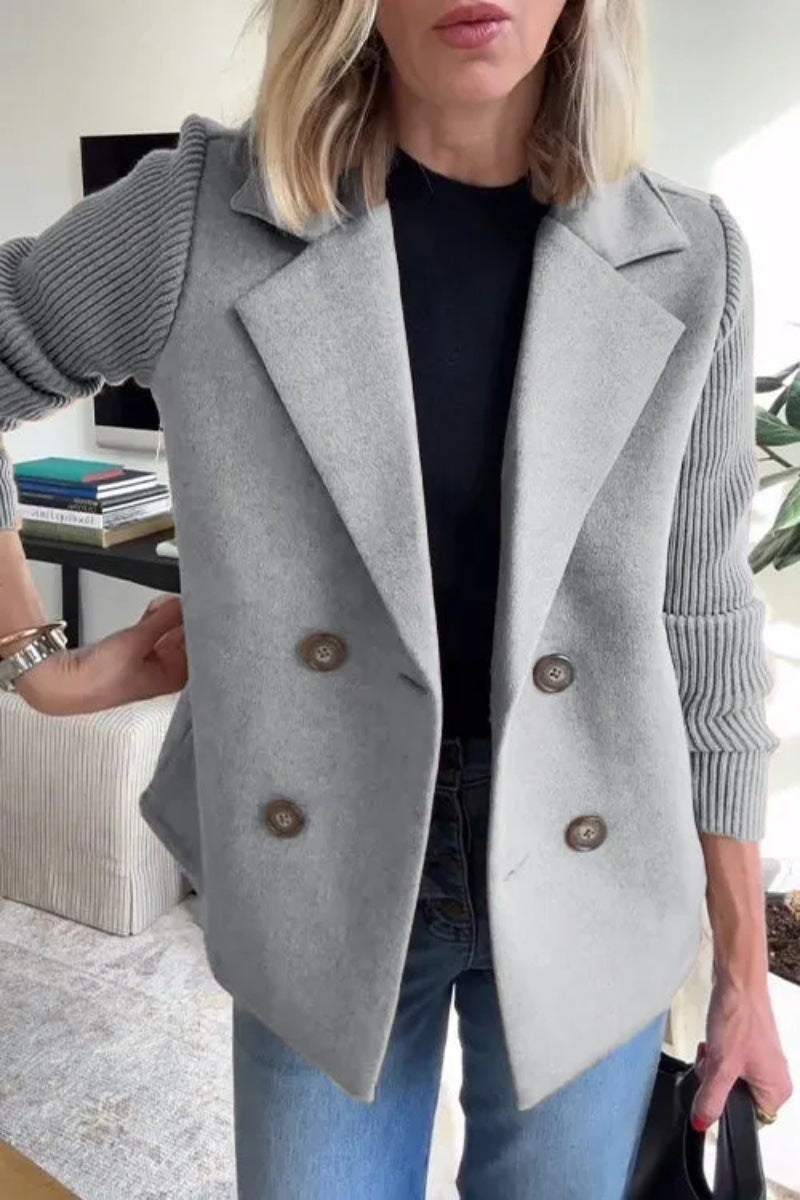 Damen Blazer croisé mode avec manches texturées Berg-Feldt