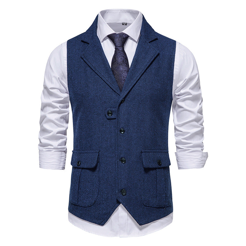 Gilet de costume pour homme en tissu chevrons de haute qualité Berg-Feldt
