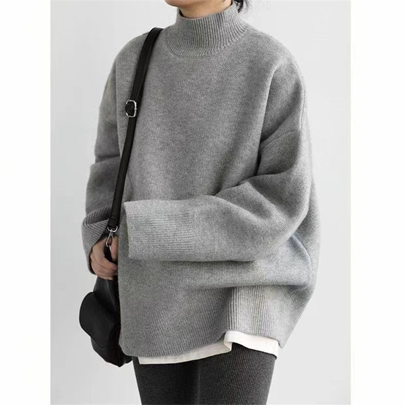 Damen Col roulé oversized de qualité avec bord-côtes élégants Berg-Feldt