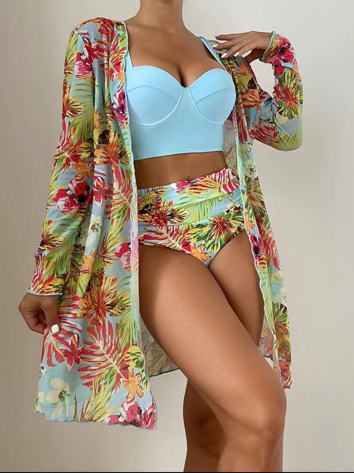 Maillot de bain Berg-Feldt pour femmes avec robe de plage transparente