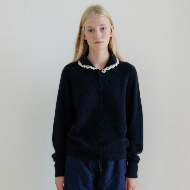 Cardigan confortable pour femme avec col décoratif de berg-feldt
