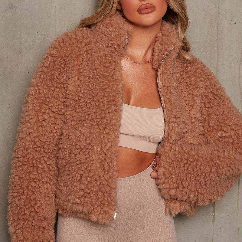 Damen Fluffy Fleecejacke Berg-Feldt