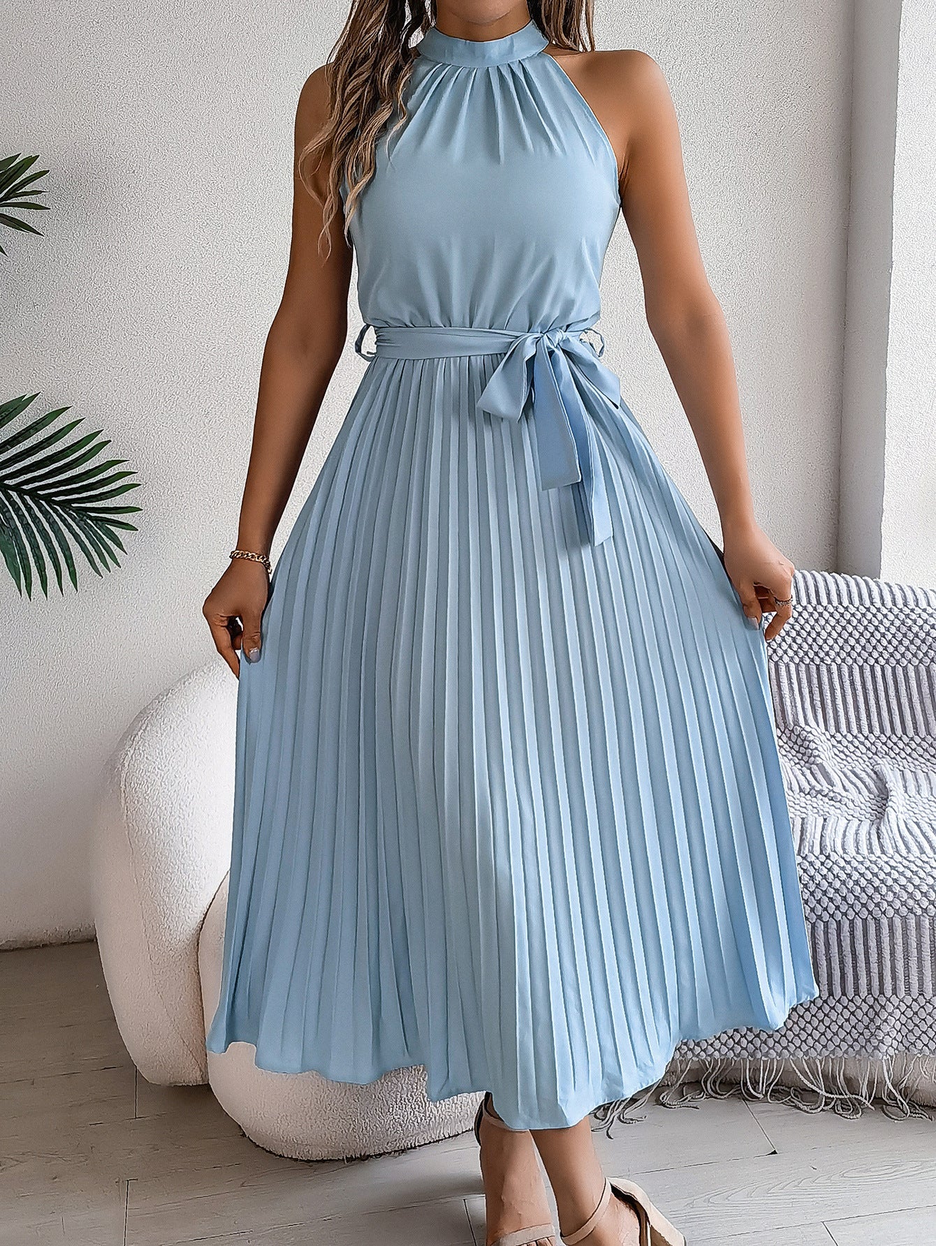 Robe portefeuille élégante à col montant pour femme par berg-feldt
