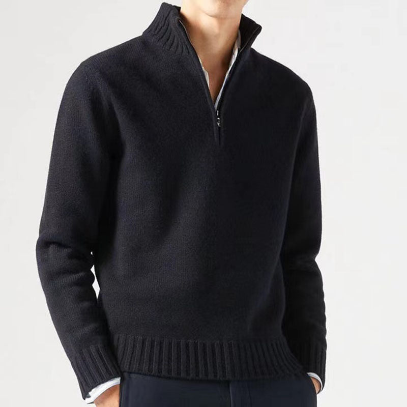 Sweater pour homme à col montant avec fermeture éclair moderne Berg-Feldt