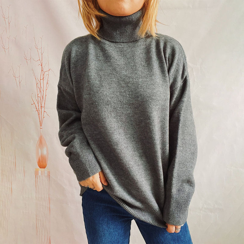 Berg-Feldt | Einfarbiger Warmer Strickpullover Für Alltag