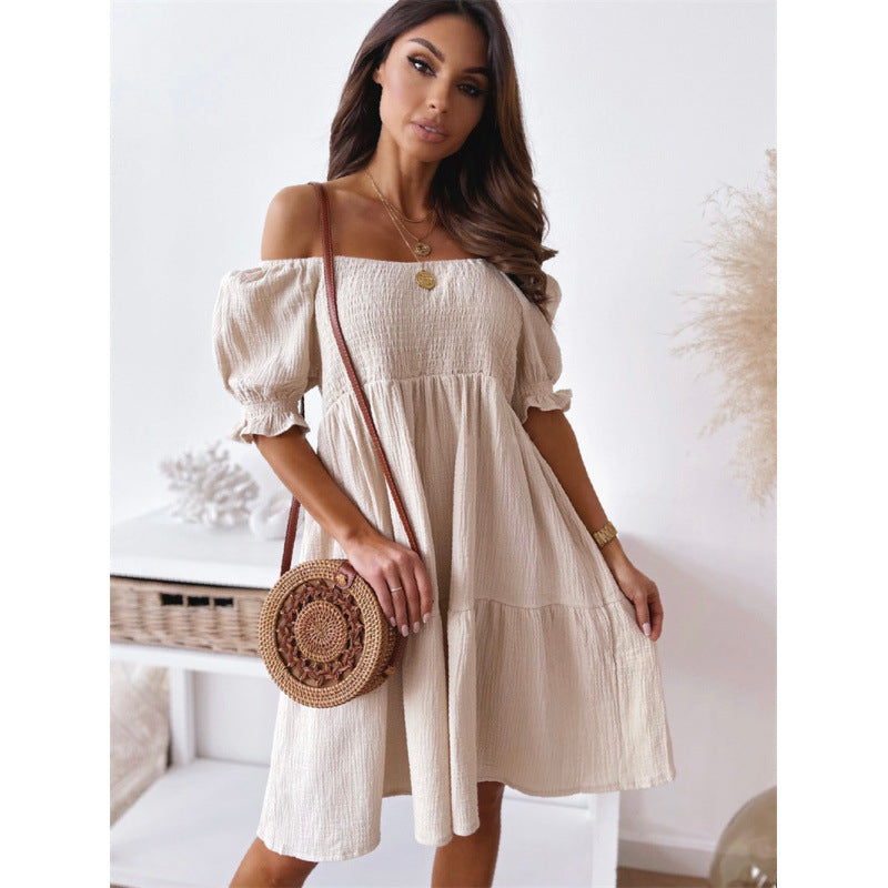 Mini-robe cache-cœur pour femme avec col Bardot berg-feldt