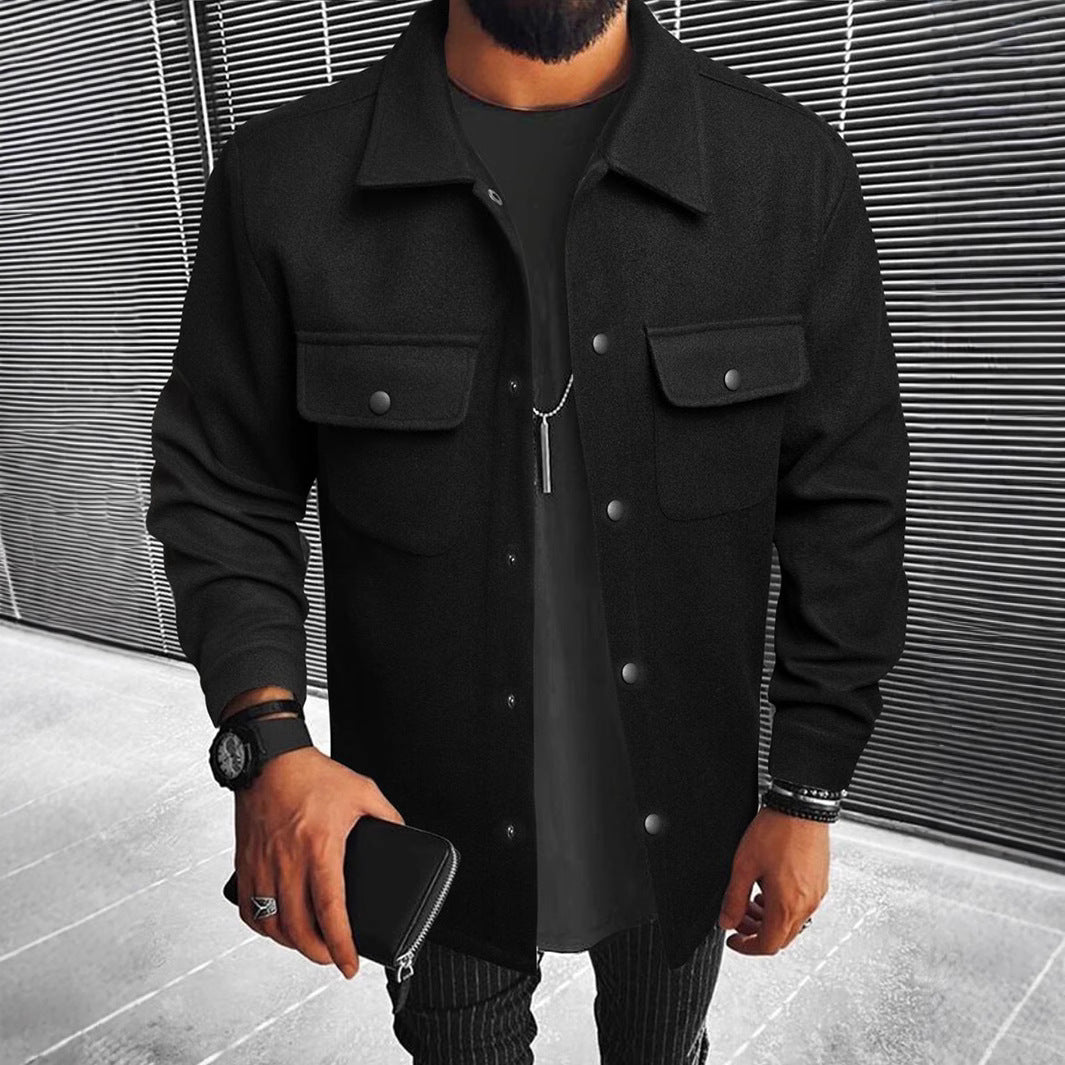 Veste-chemise homme en mélange de laine de qualité Berg-Feldt