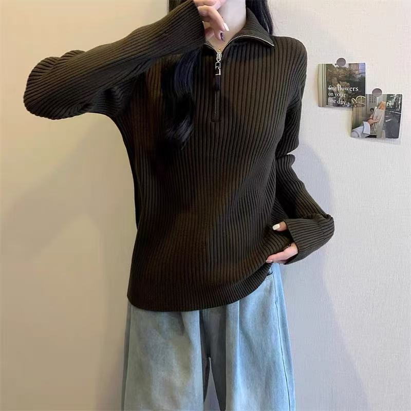 Damen Pullover mit Stehkragen und Reißverschluss Berg-Feldt