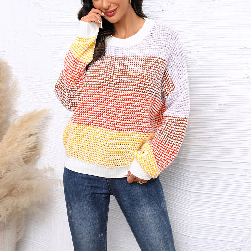 Berg-Feldt | Strickpullover mit Breitem Muster Acryl Weich und Bunt