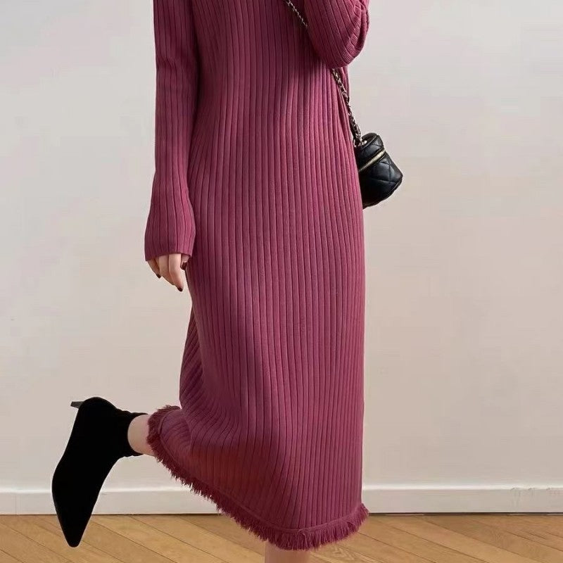 Robe pull col montant et texture côtelée Berg-Feldt pour femme
