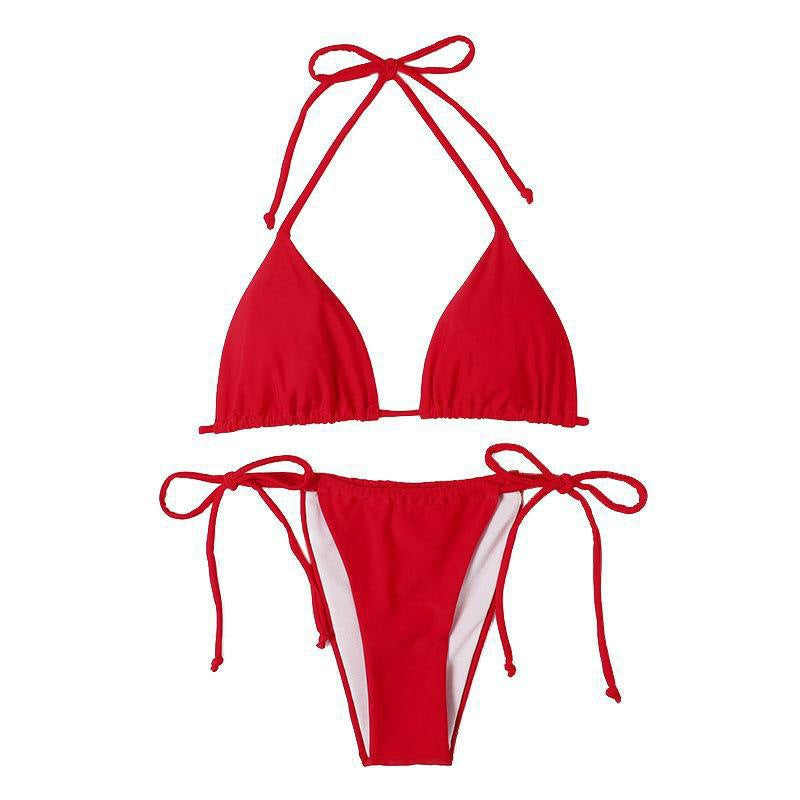 Frauen Dreieck-Bikini mit verstellbaren Trägern und seitlichen Bändern berg-feldt