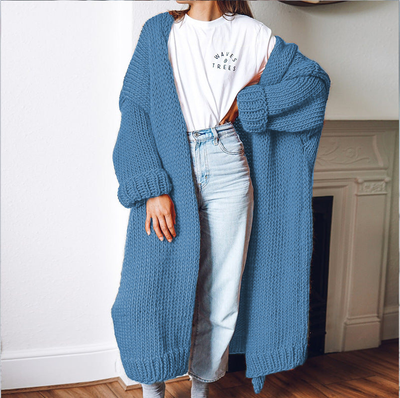 Manteau en tricot épais pour femme, ouvert sur le devant, avec poches profondes Berg-Feldt