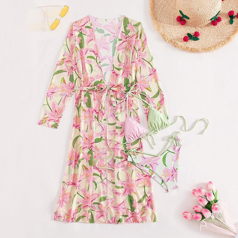 Ensemble peignoir et serviette de bain Berg-feldt pour femme à motif floral