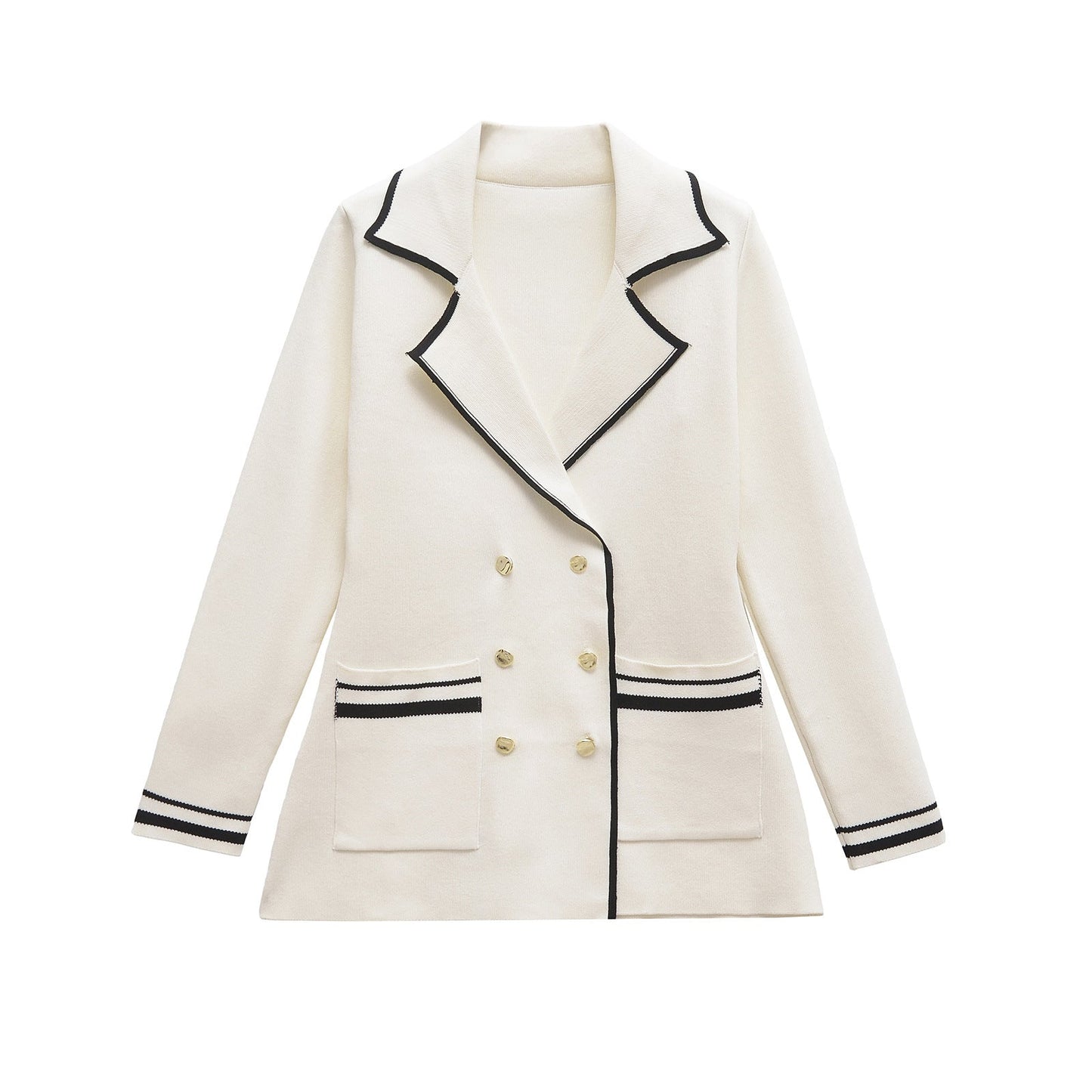 Berg-Feldt Blazer pour femme avec liseré contrastant et double garniture