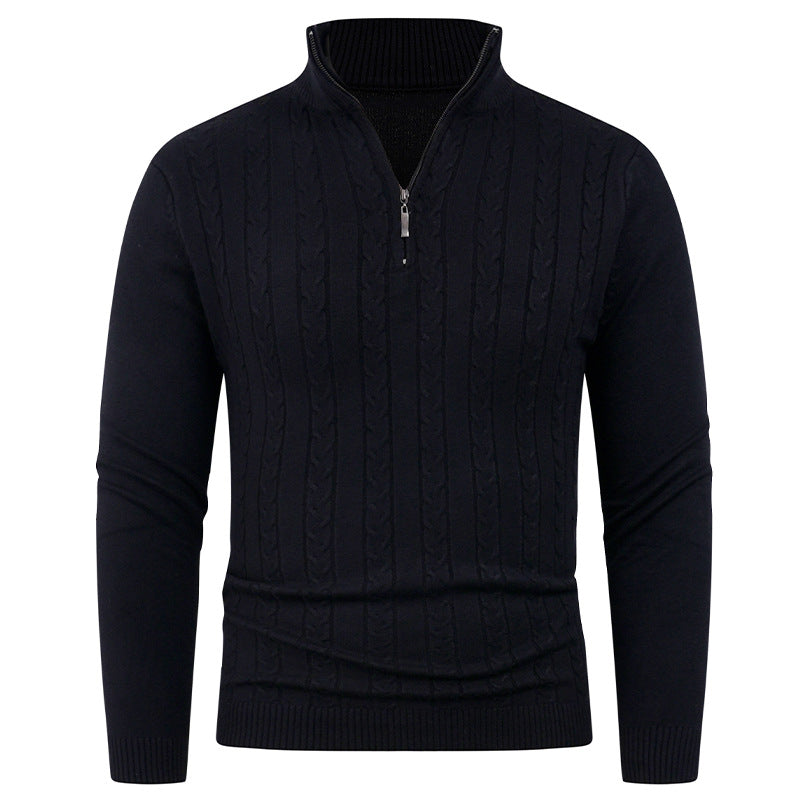 Chandail structuré pour hommes avec col zippé Berg-Feldt