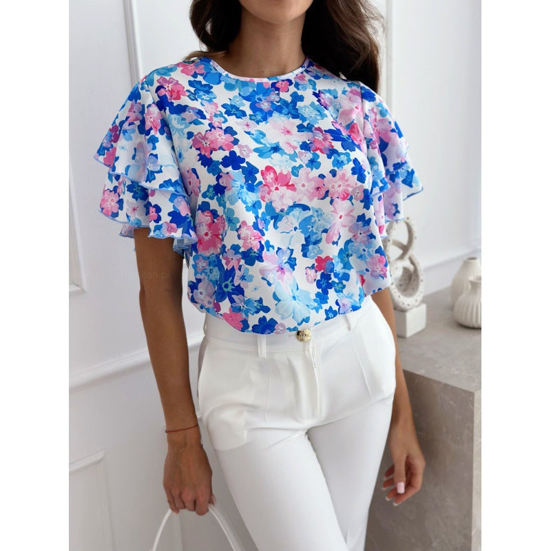 Blouse à imprimé floral pour femme par berg-feldt
