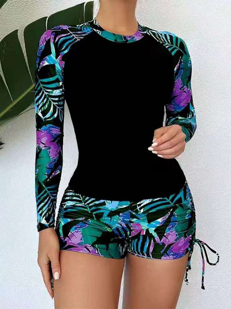 Rashguard élégant avec short de bain ajouré pour femme de berg-feldt