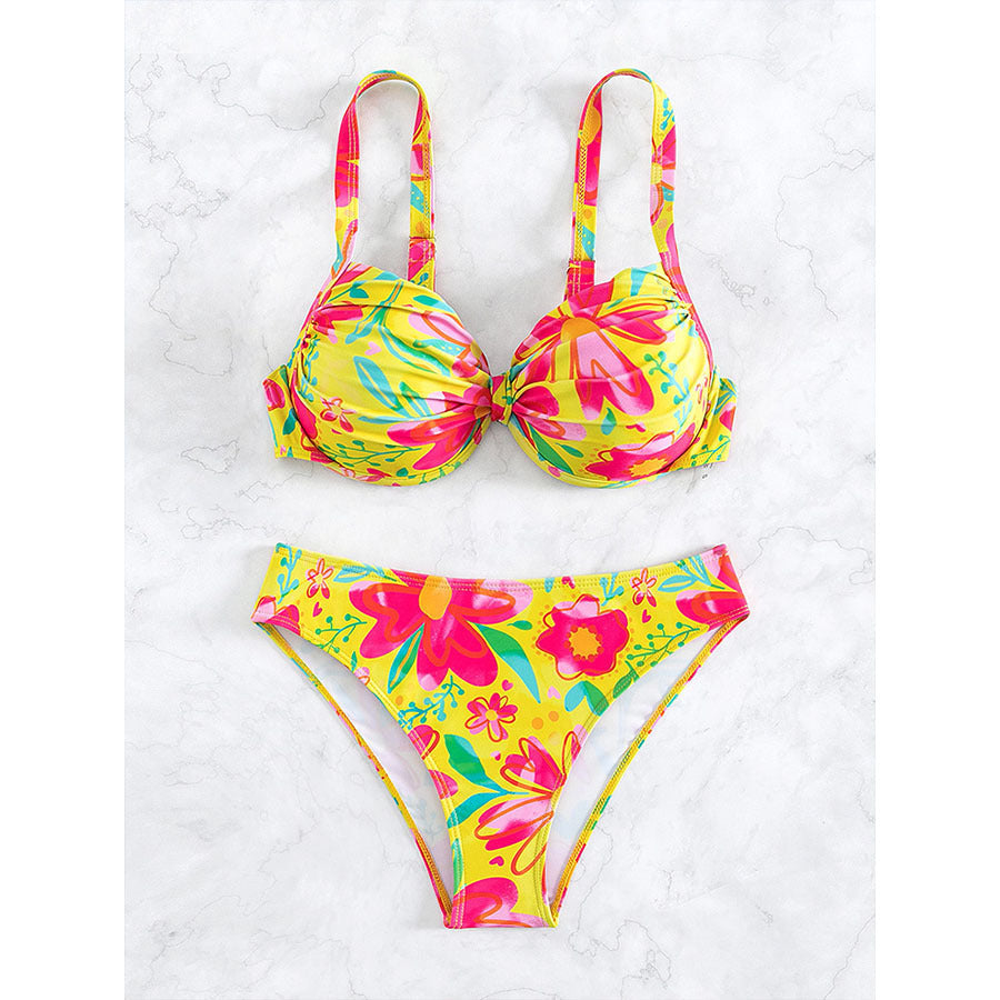 Berg-feldt Ensemble de bikini push-up pour femme à motif floral