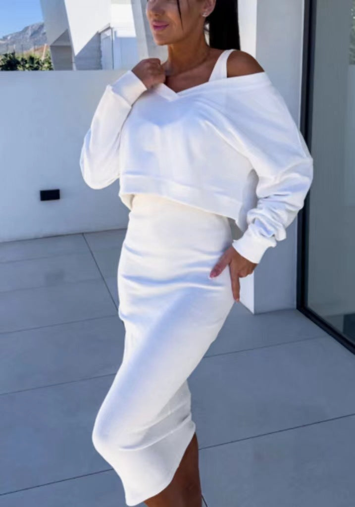 Damen Freizeit-Minikleid- und Sweater-Kombination Berg-Feldt