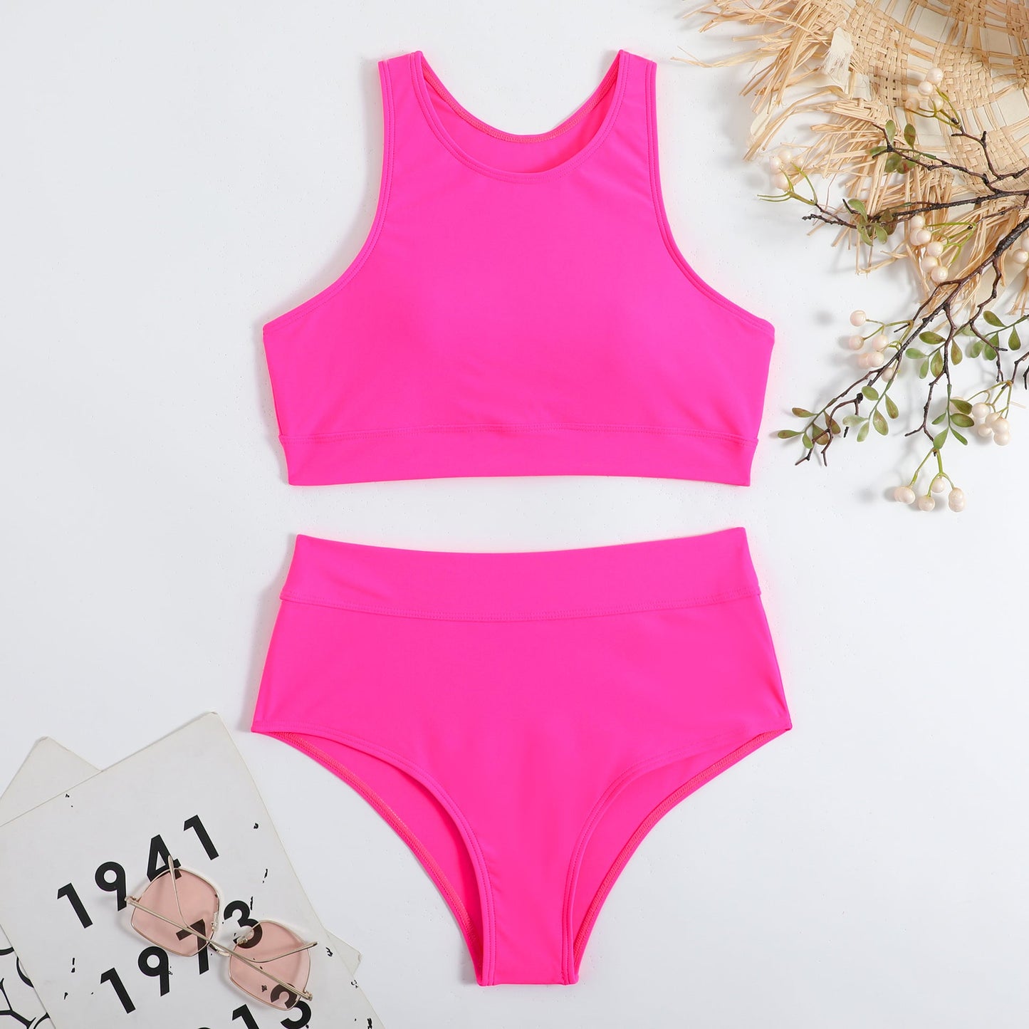 Sportlicher Damen-Bikini mit hohem Bund und bequemem Oberteil von berg-feldt