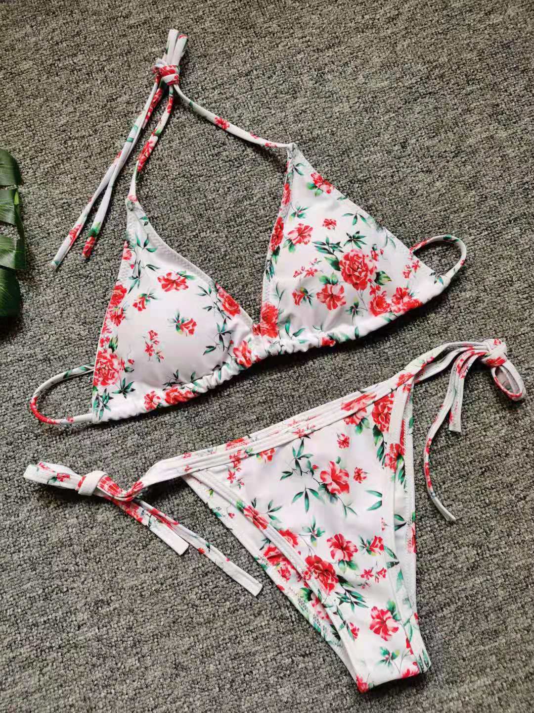 Ensemble bikini triangle à imprimé floral berg-feldt pour femme