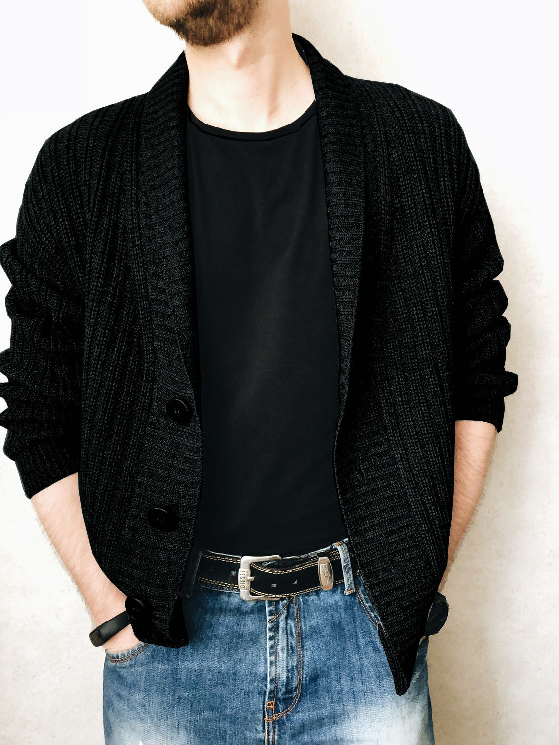 Gilet en tricot homme à col profond Berg-Feldt