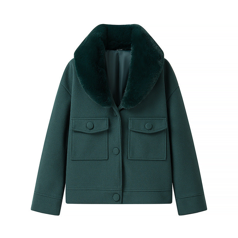 Women's Plush-Lined Button-Front Utility Jacket by berg-feldt