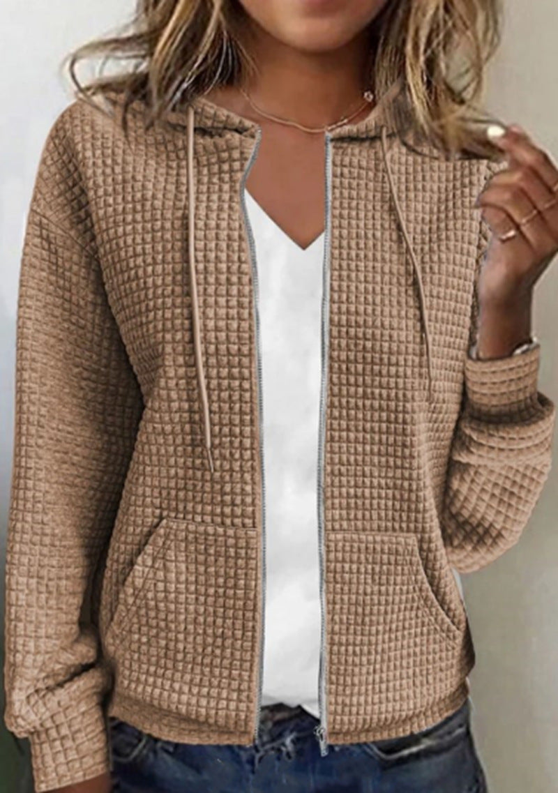 Berg-Feldt | Lässige Jacke mit Tasche in Uni-Farbe
