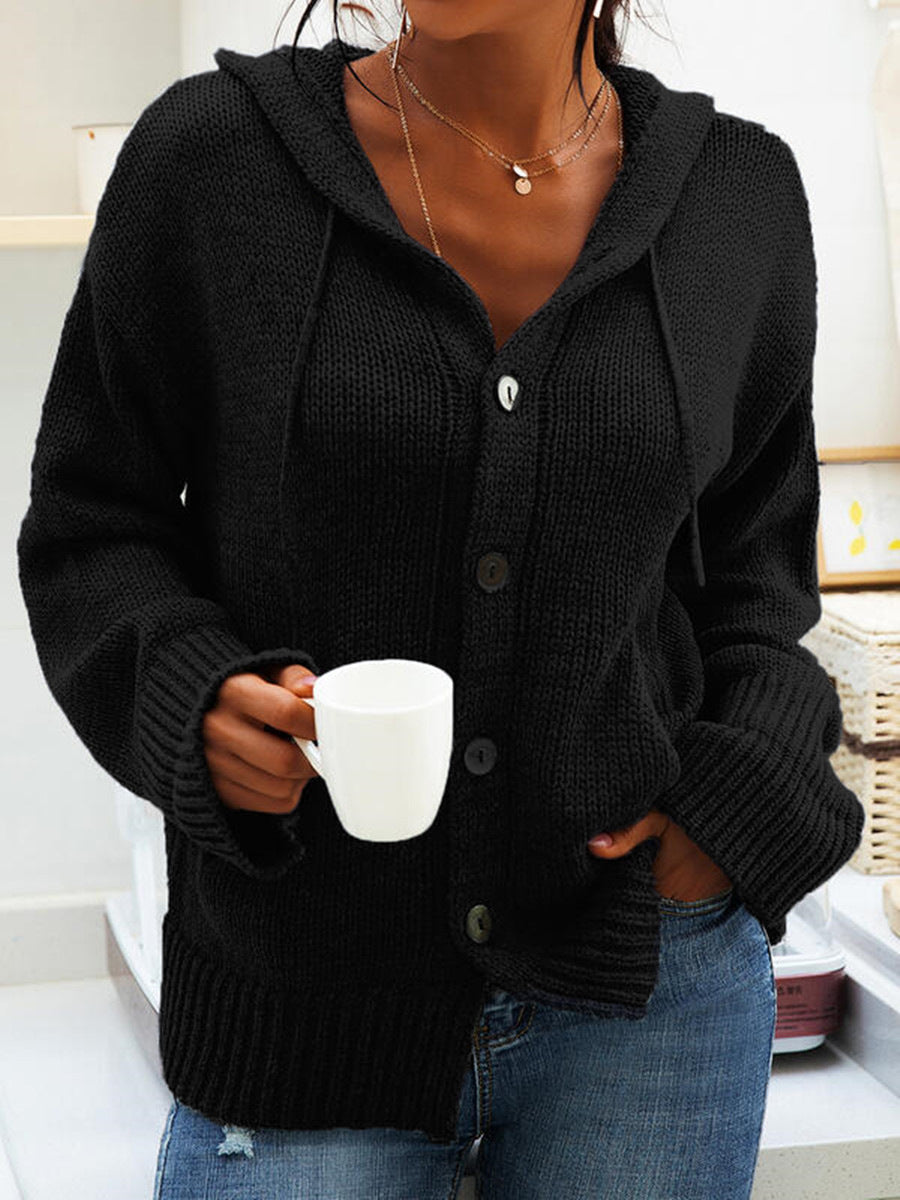 Cardigan épais en maille avec capuche et poches pratiques pour femme Berg-Feldt