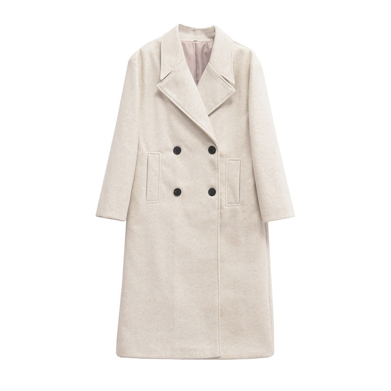 Damen Manteau en Laine Double Boutonnage Coupe Ample Élégant Berg-Feldt