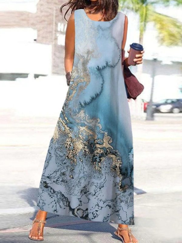Robe longue à imprimé ethnique bohème berg-feldt pour femme