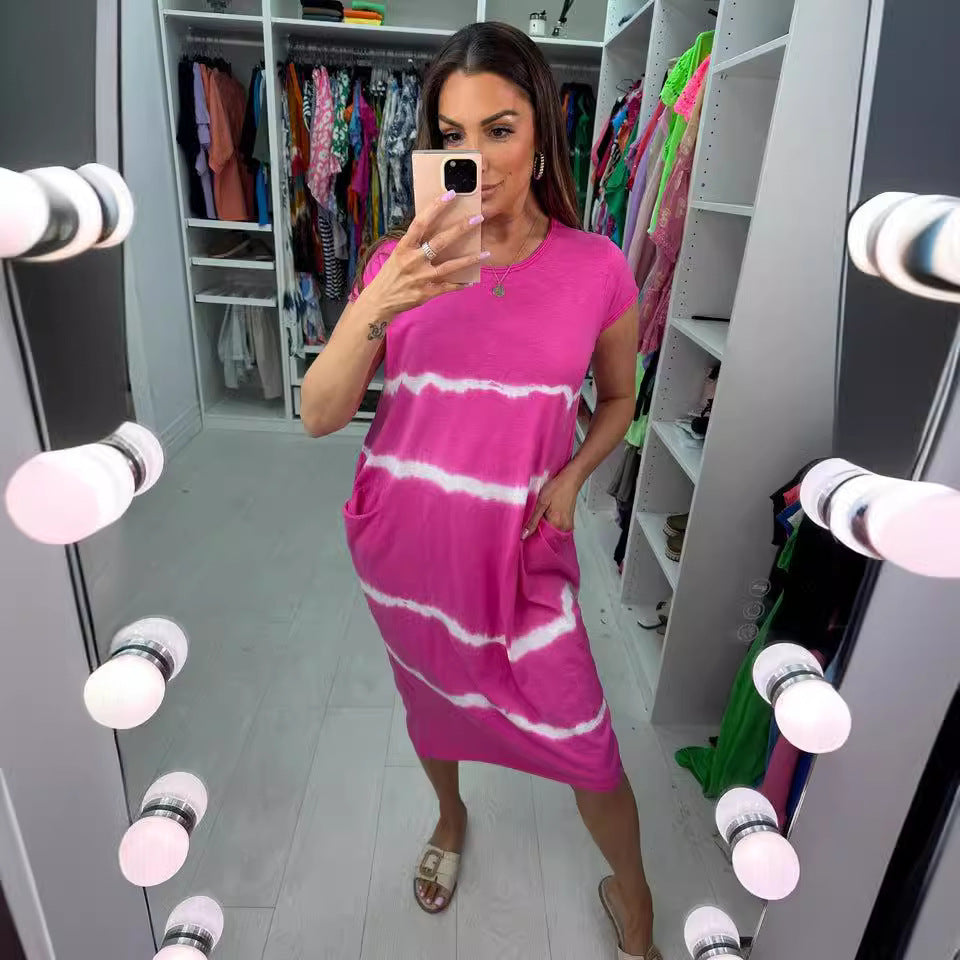 Robe Berg-Feldt pour femme : style batik avec poches pratiques