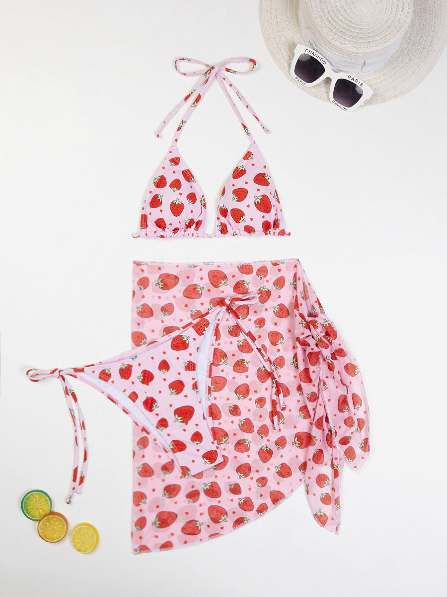 Ensemble bikini triangle et cache-maillot transparent Berg-Feldt pour femmes