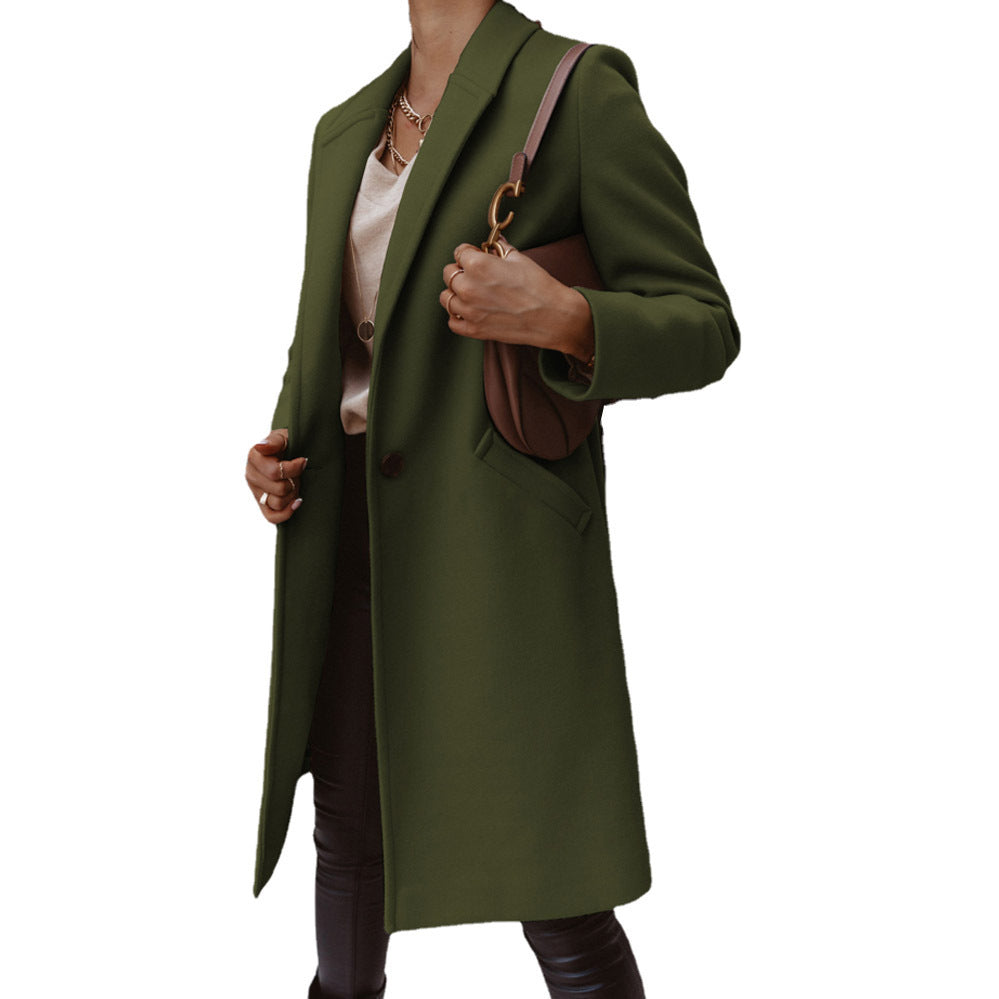 Damen Manteau en laine élégant avec silhouette ajustée et poches pratiques Berg-Feldt