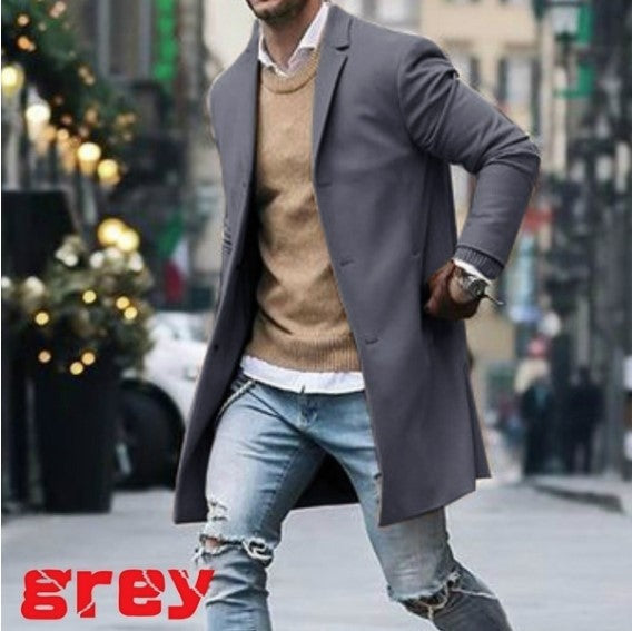 Herren eleganter und lässiger Langmantel aus hochwertigem Material Berg-Feldt