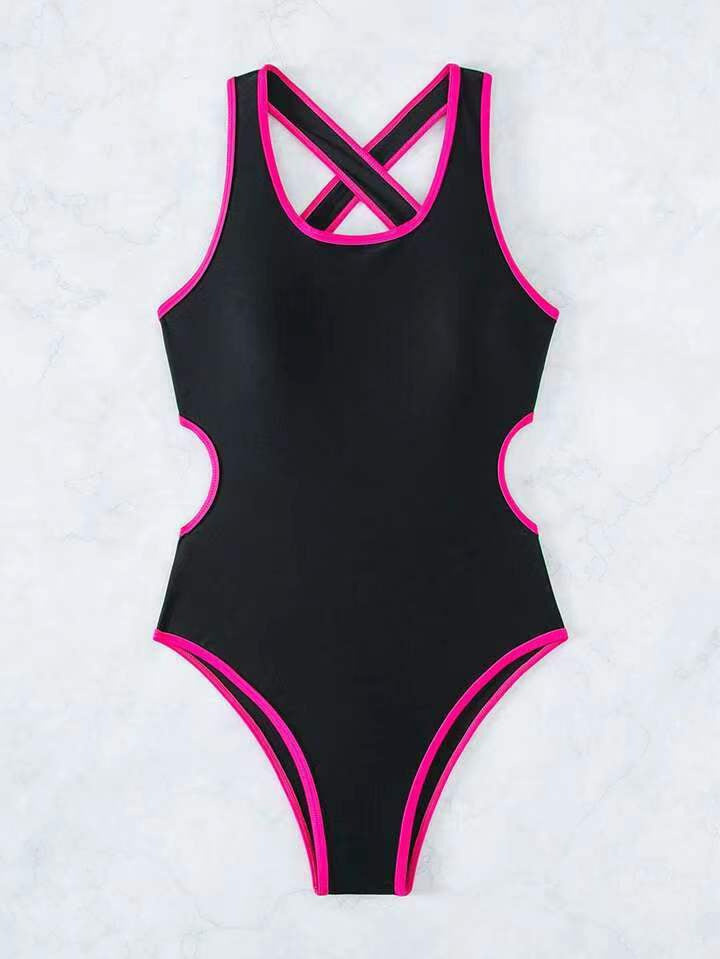 Maillot de bain femme Berg-Feldt, coupe sport avec découpes