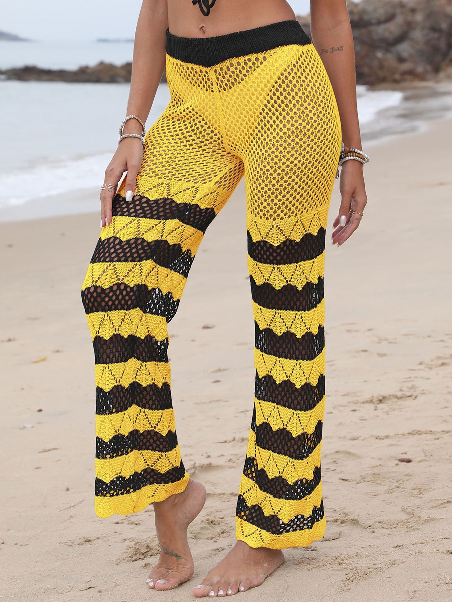 Pantalon de plage Berg-feldt en maille ouverte pour femme