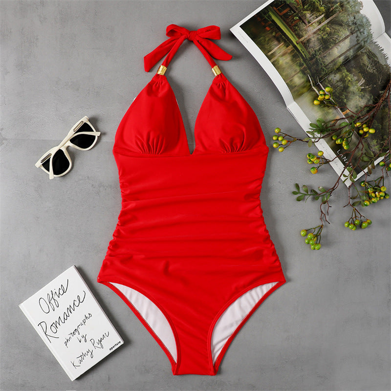 Maillot de bain élégant pour femme avec fronces et liens, par berg-feldt