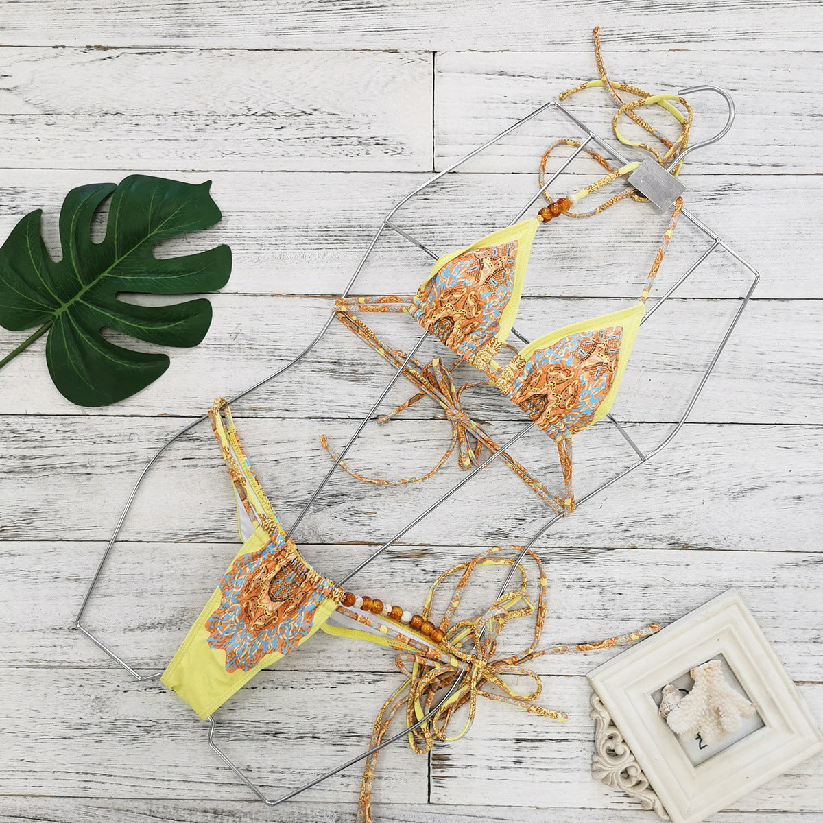 Ensemble bikini pour femme berg-feldt avec bretelles réglables et mélange de motifs colorés