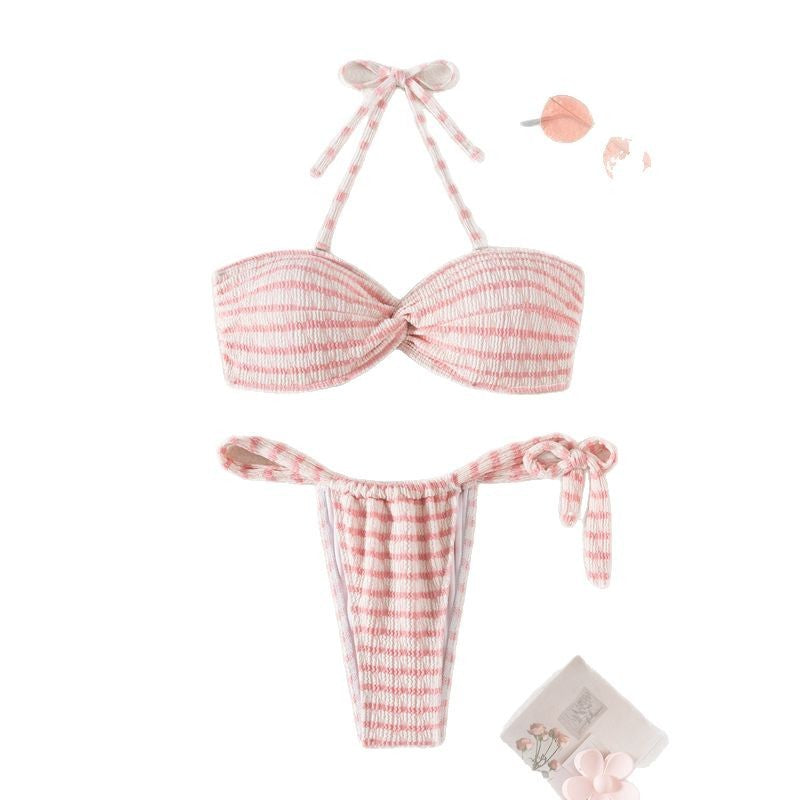 Haut de bikini bandeau femme avec découpes et fronces de berg-feldt