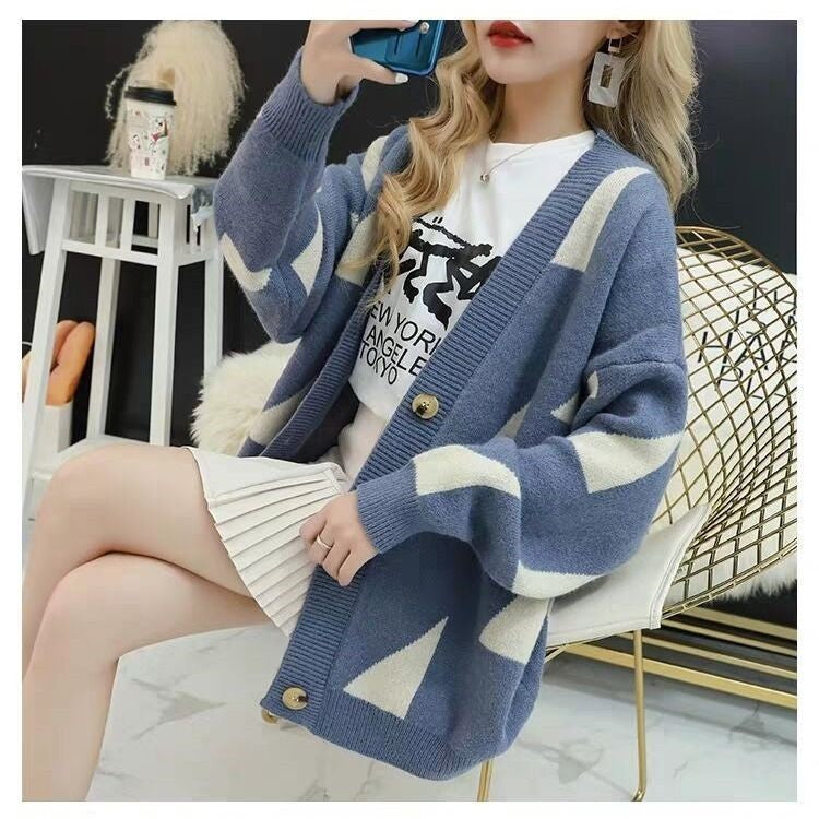 Cardigan décontracté pour femme avec motif intégral et boutons pratiques Berg-Feldt