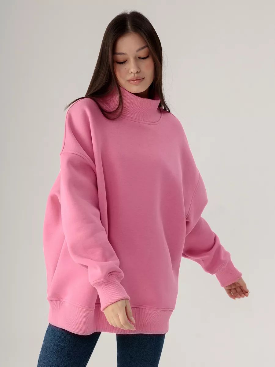 Weicher Damenpullover mit Rollkragen, Oversize-Schnitt und modernem Design von berg-feldt