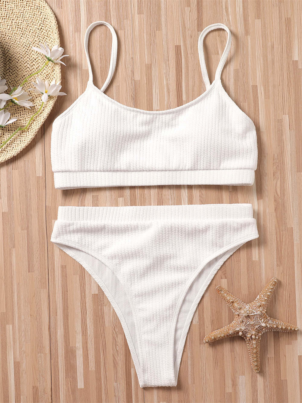 Ensemble bikini côtelé taille haute Berg-Feldt pour femme 1750839704
