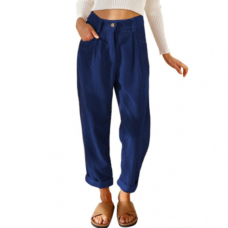 Elegante Damenhose mit hoher Taille und Falten von berg-feldt