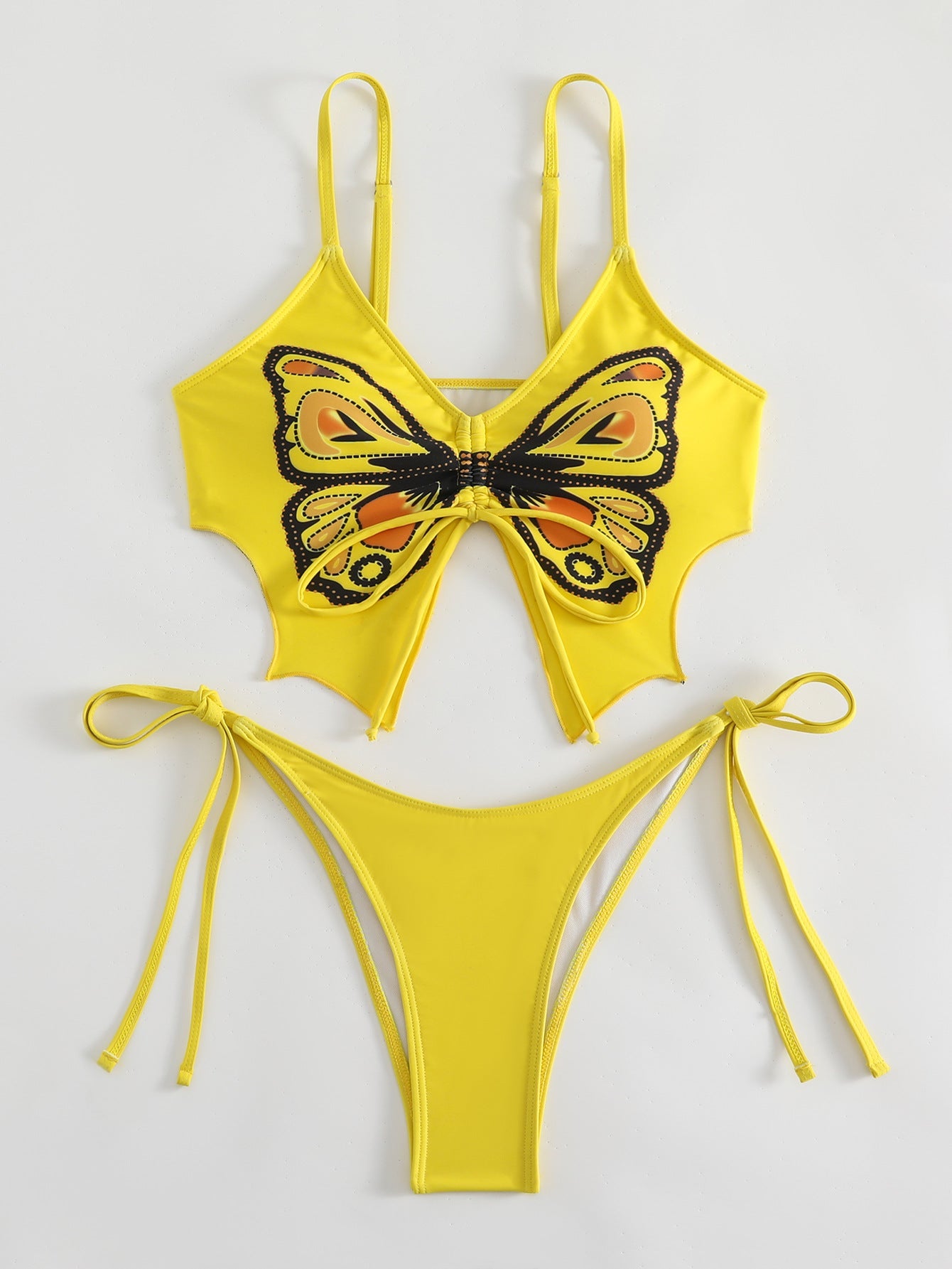 Ensemble de bikini femme Berg-Feldt, coupe haute, imprimé papillons
