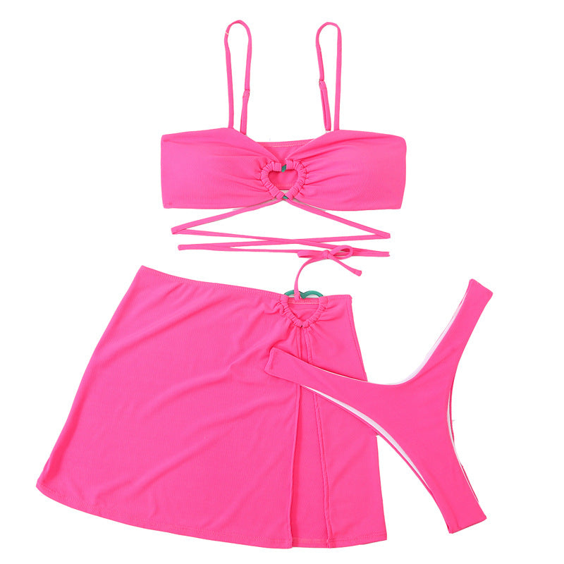 Ensemble bikini avec jupe paréo et décolleté en cœur berg-feldt pour femme