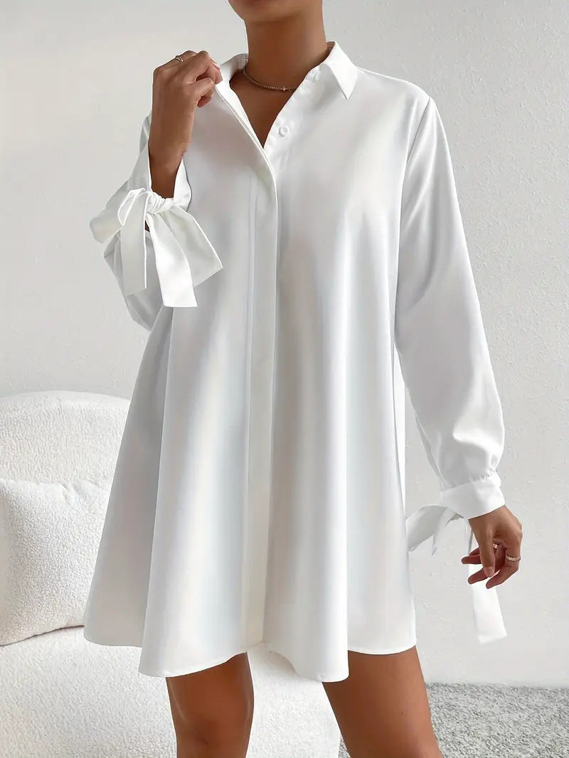 Robe chemisier pour femme avec de jolis rubans aux manches Berg-Feldt