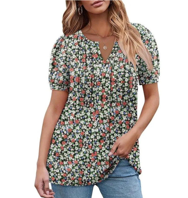 Robe-chemise à volants et imprimé floral de berg-feldt