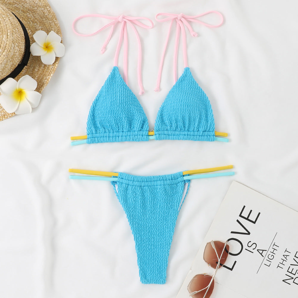 Maillot de Bain Triangle Femme Berg-Feldt avec Rayures Colorées